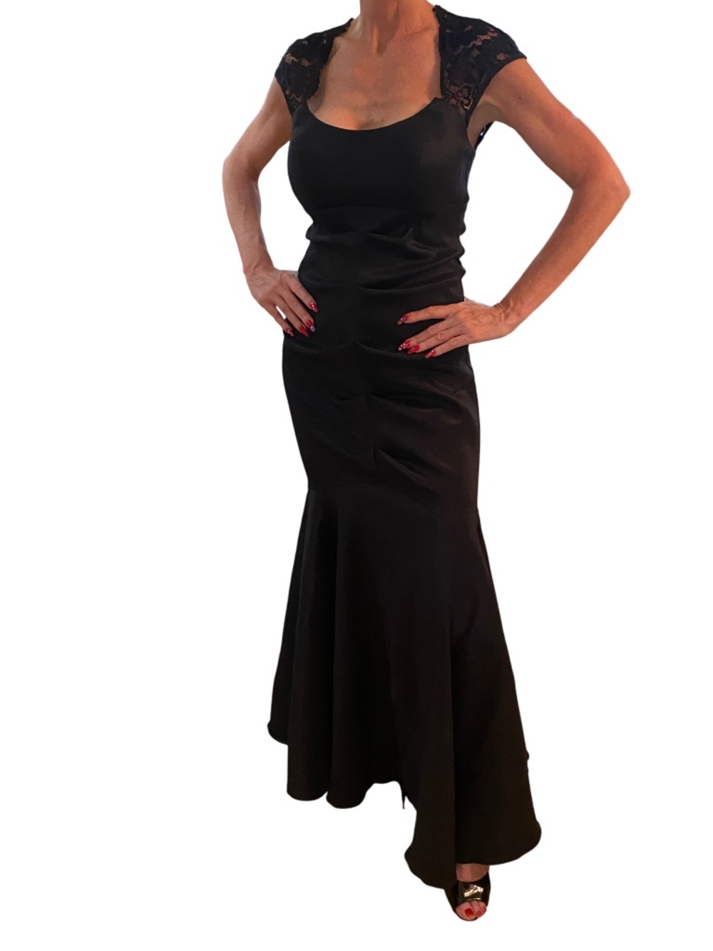Xscape black mermaid gown